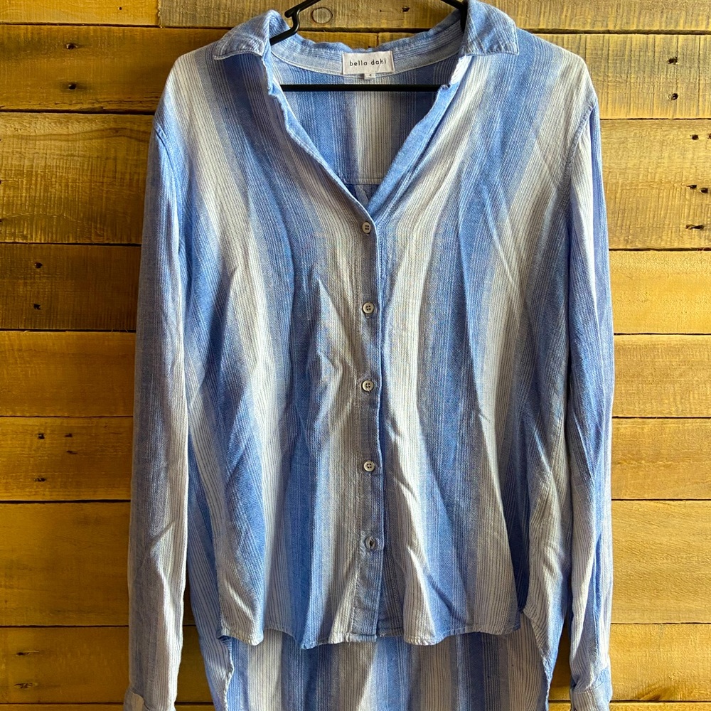 Bella Dahl Blue Stripped Button Up